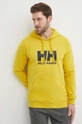 żółty Helly Hansen bluza bawełniana HH LOGO HOODIE