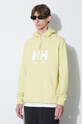 Helly Hansen cotton sweatshirt HH LOGO HOODIE yellow 33977