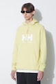 Helly Hansen cotton sweatshirt HH LOGO HOODIE yellow 33977