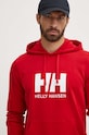 Helly Hansen - Bluza HH LOGO HOODIE czerwony 33977