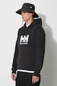 Helly Hansen hanorac de bumbac HH LOGO HOODIE negru 33977