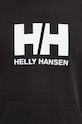 Βαμβακερή μπλούζα Helly Hansen 33977 μαύρο