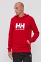 Helly Hansen bluză HH LOGO HOODIE rosu