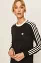 čierna adidas Originals - Tričko s dlhým rukávom FM3301