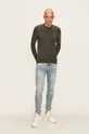 Tommy Jeans - Pánske tričko s dlhým rukávom sivá