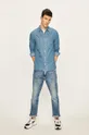 Tommy Jeans - Rifľová košeľa  100% Bavlna