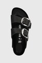 Кожаные шлепанцы Birkenstock Arizona Big Buckle чёрный 1011075