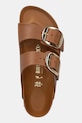 Birkenstock slapi de piele Arizona Big Buckle maro 1011073
