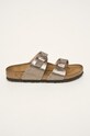 Birkenstock papuci Sydney imitatie de piele maro 1016169