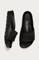 black Birkenstock sliders