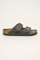 Birkenstock - Klapki skórzane Arizona szary 552801