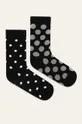 čierna John Frank - Ponožky (2 pak) Dámsky