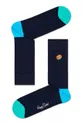 tmavomodrá Happy Socks - Ponožky Embroidery Hamburger Sock Dámsky