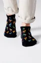 Happy Socks - Kotníkové ponožky Flamingo černá