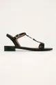 чорний Emporio Armani - Шкіряні сандалі Жіночий