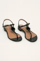 Emporio Armani - Kožené sandále čierna