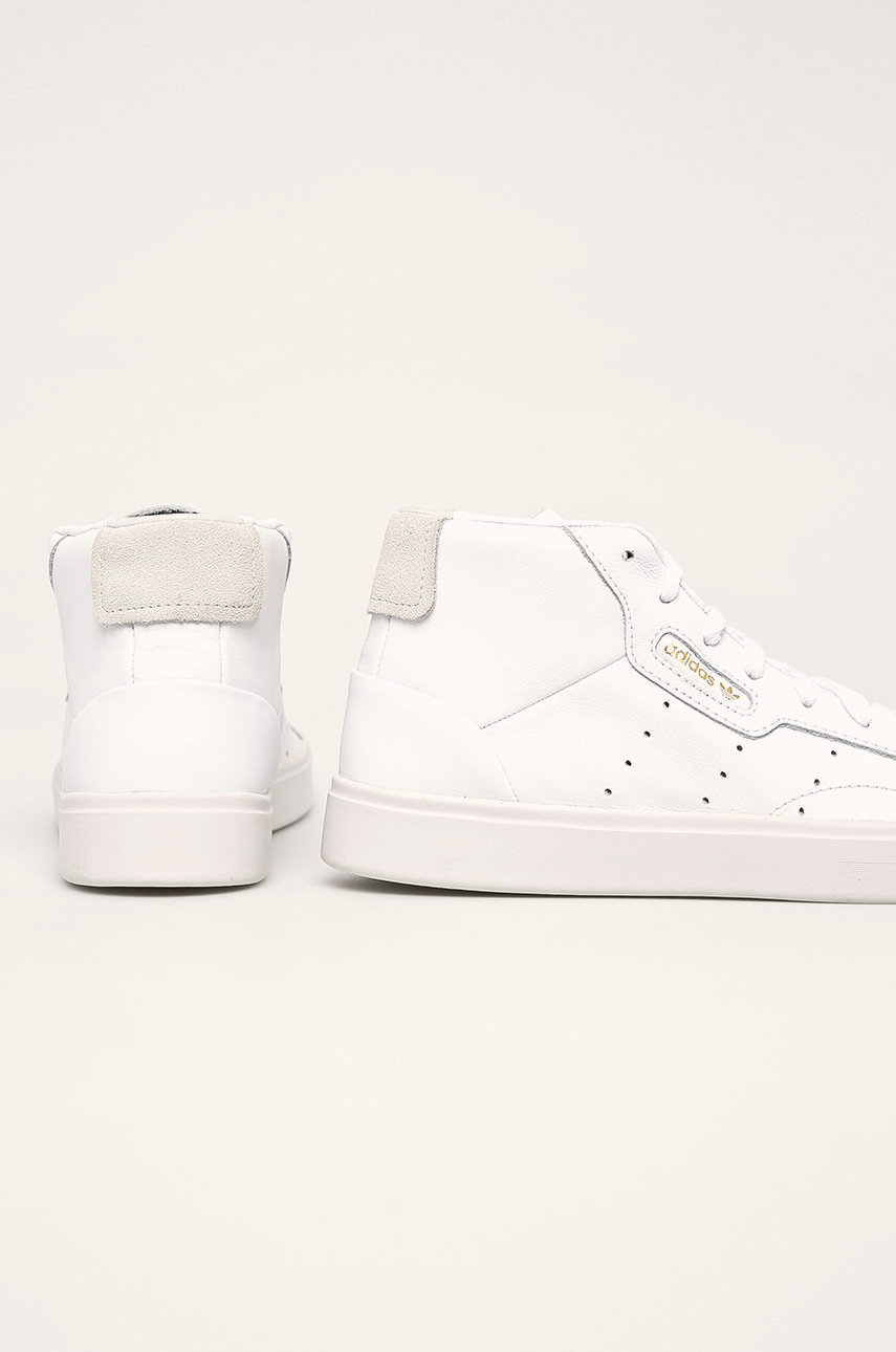 Kožne tenisice adidas Originals Sleek Mid  Vanjski dio: Prirodna koža Unutrašnji dio: Sintetički materijal, Tekstilni materijal Potplat: Sintetički materijal