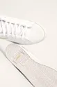 white adidas Originals leather shoes Sleek Mid