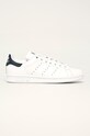 adidas Originals - Ghete de piele Stan Smith S81020 plată alb S81020