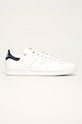 Kožené boty adidas Originals Stan Smith plochá bílá S81020