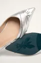 ezüst Patrizia Pepe - Bőr balerina cipő
