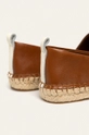 hnedá Lauren Ralph Lauren - Kožené espadrilky