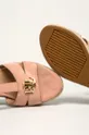 ružová Lauren Ralph Lauren - Kožené sandále