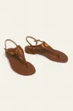 Lauren Ralph Lauren - Kožne sandale smeđa