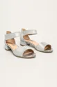 Caprice - Kožené sandále sivá
