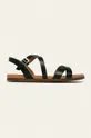 čierna Caprice - Kožené sandále Dámsky