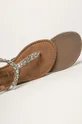 strieborná Tamaris - Kožené sandále