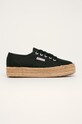 Superga - Espadryle platforma czarny S00CF20.999