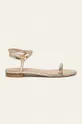 zlatá Stuart Weitzman - Kožené sandále Merinda Flat Dámsky