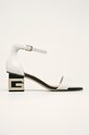 Guess Jeans - Kožené sandále usňová koža biela FL6EVA.LEA03