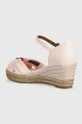 Sandále Tommy Hilfiger BASIC OPENED TOE MID WEDGE Zvršok: Textil, Prírodná koža Vnútro: Textil, Prírodná koža Podrážka: Syntetická látka