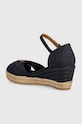 Obuwie Tommy Hilfiger sandały BASIC OPENED TOE MID WEDGE FW0FW04785 granatowy