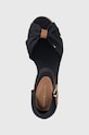 Sandále Tommy Hilfiger BASIC OPENED TOE MID WEDGE tmavomodrá FW0FW04785