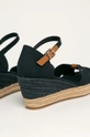 tmavomodrá Sandále Tommy Hilfiger BASIC OPENED TOE MID WEDGE