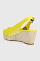 Obuwie Tommy Hilfiger sandały ICONIC ELBA SLING BACK WEDGE FW0FW04788 żółty