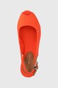 Tommy Hilfiger sandały ICONIC ELBA SLING BACK WEDGE pomarańczowy FW0FW04788