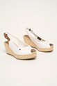 Tommy Hilfiger - Σανδάλια ICONIC ELBA SLING BACK WEDGE FW0FW04788 λευκό SS24