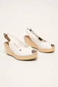 Tommy Hilfiger - Sandále ICONIC ELBA SLING BACK WEDGE biela