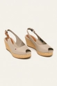 Sandale Tommy Hilfiger ICONIC ELBA SLING BACK WEDGE bež