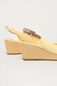 Obuwie Tommy Hilfiger sandały ICONIC ELBA SLING BACK WEDGE FW0FW04788 żółty