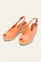 Tommy Hilfiger sandały ICONIC ELBA SLING BACK WEDGE FW0FW04788 pomarańczowy SS24