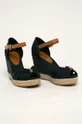 Sandále Tommy Hilfiger BASIC OPENED TOE HIGH WEDGE tmavomodrá