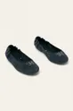 Tommy Hilfiger - Bőr balerina cipő sötétkék