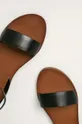 čierna Aldo - Kožené sandále Campodoro-W