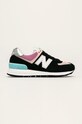 New Balance - Cipő WL574SOS nappa bőr fekete WL574SOS