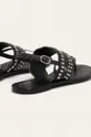 čierna Pepe Jeans - Kožené sandále March Studs
